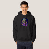 Lion Stereo Techno Cool Lion DJ Music Retro Hoodie (Vorne ganz)