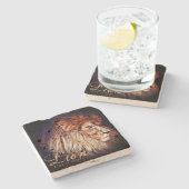 Lion [Stone Coaster] Steinuntersetzer (Seitenansicht)