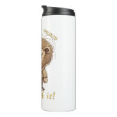 Lion Stubborn kümmert sich um Niedliches, wunderba Thermosbecher (Nach rechts gedreht)