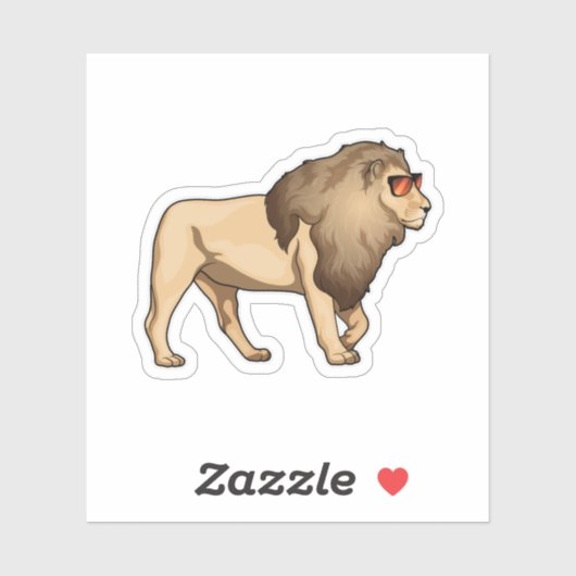 Lion Sunglasses Aufkleber (Blatt)