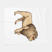 Lion Sunglasses Fleecedecke (Vorderseite (Horizontal))