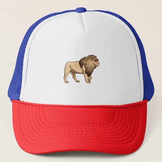 Lion Sunglasses Truckerkappe (Vorderseite)