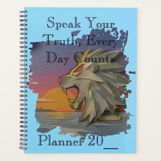 Lion Sunset Planner Planer (Vorderseite)