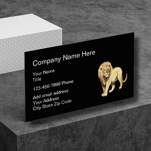 Lion Symbol Simple Design Visitenkarte