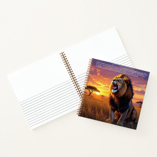 Lion Symbolismus Notizblock (Innenseite)