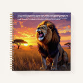 Lion Symbolismus Notizblock (Vorderseite)