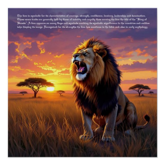 Lion Symbolismus Poster (Vorderseite)