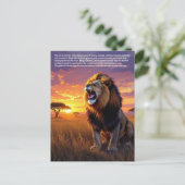 Lion Symbolismus Postkarte (Stehend Vorderseite)