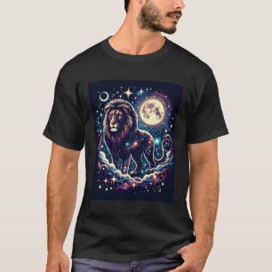 Lion T - Shirt Design Moon T - Shirt Design