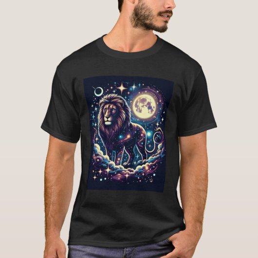 Lion T - Shirt Design Moon T - Shirt Design (Vorderseite)