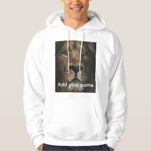 Lion-t-Shirt-Druck mit bearbeitbarem Text Hoodie
