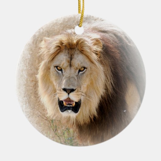 Lion T - Shirt Keramik Ornament (Vorne)