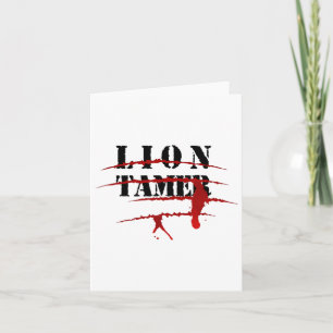 Lion Tamer Bloody-Tierangriff Halloween-Kostüm Karte