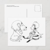 Lion & Tamer Faceoff Postkarte (Vorne/Hinten)