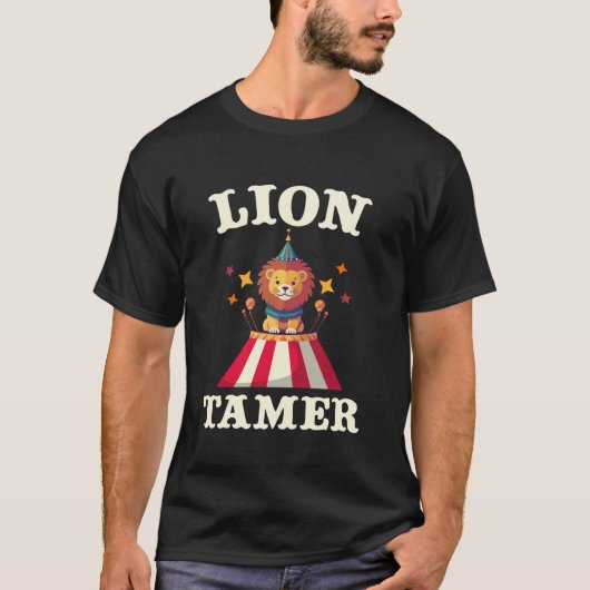 Lion Tamer Funny Kids Circus Kostüm Party Matchin T-Shirt (Vorderseite)