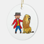 Lion Taming Keramik Ornament (Links)