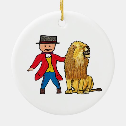 Lion Taming Keramik Ornament (Hinten)