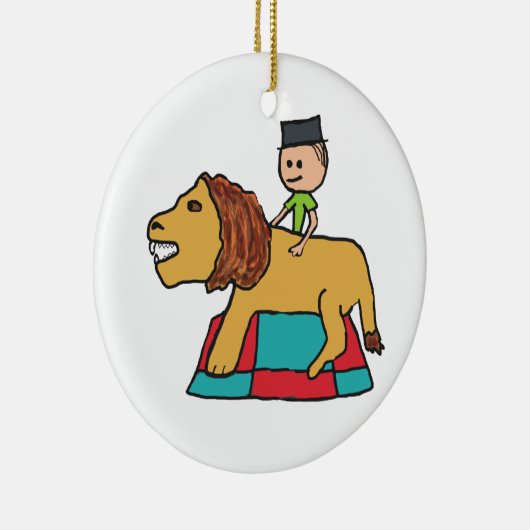 Lion Taming Keramik Ornament (Rechts)