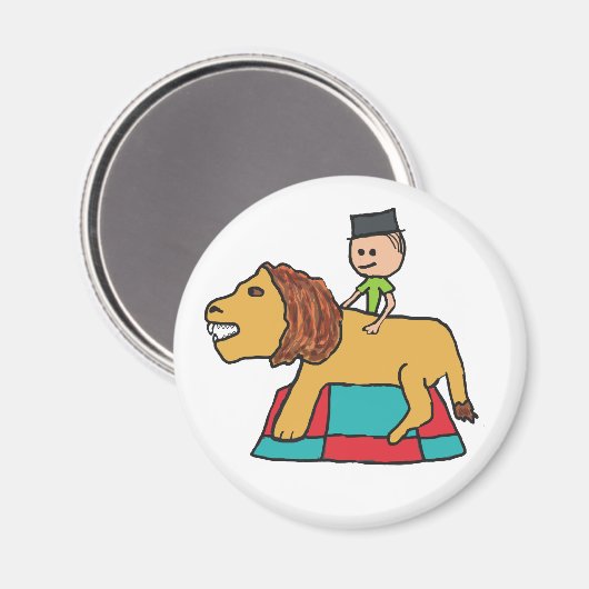 Lion Taming Magnet (Vorderseite/Rückseite)
