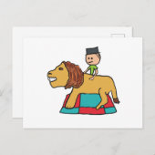 Lion Taming Postkarte (Vorne/Hinten)