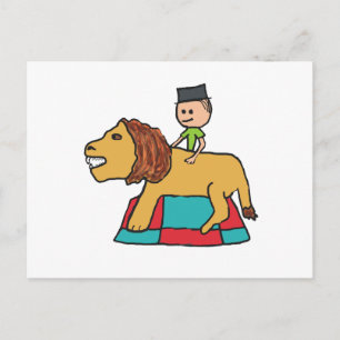 Lion Taming Postkarte