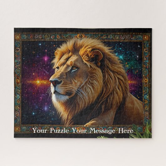 Lion tapestry fantasy painting mosaic diamond puzzle (Horizontal)