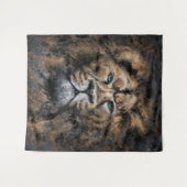 Lion Tapestry - Malerei Wandteppich (Vorderseite (Horizontal))