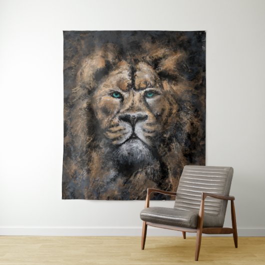 Lion Tapestry - Malerei Wandteppich (Beispiel)