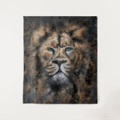 Lion Tapestry - Malerei Wandteppich (Vorderseite)