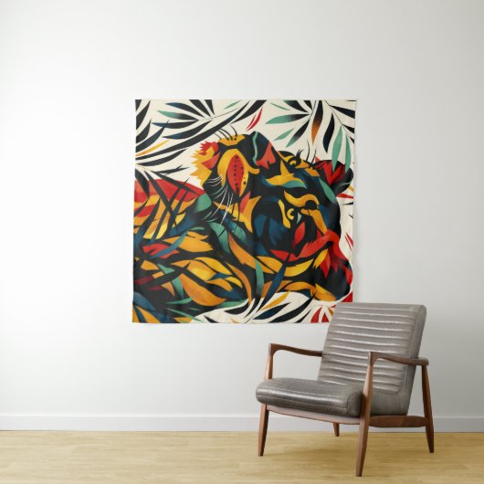 Lion Tapestry Wandteppich (Beispiel (Horizontal))