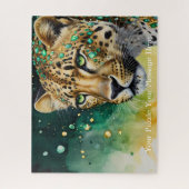 Lion tapestry watercolour fantasy mosaic diamond puzzle (Vertikal)