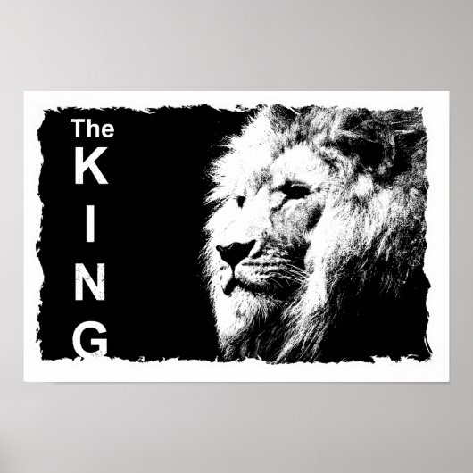 Lion Template Nature Animal The King Trendy Poster (Vorne)