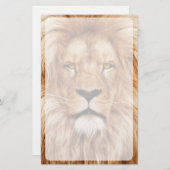 Lion The King Foto Malerei Briefpapier (Vorne/Hinten)