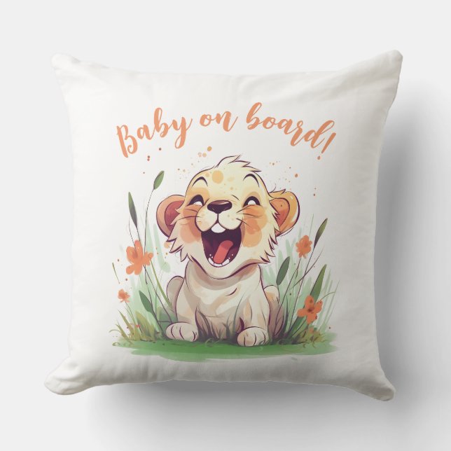 Lion Themed Baby Duschkopf Kissen (Vorderseite)