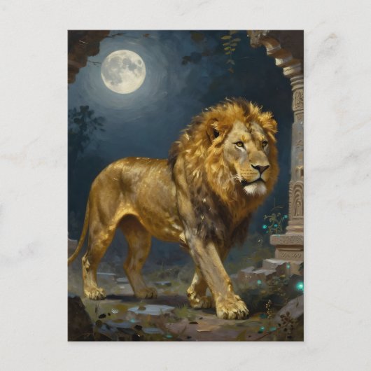 Lion Themed | Keeping in Touch Postkarte (Vorderseite)