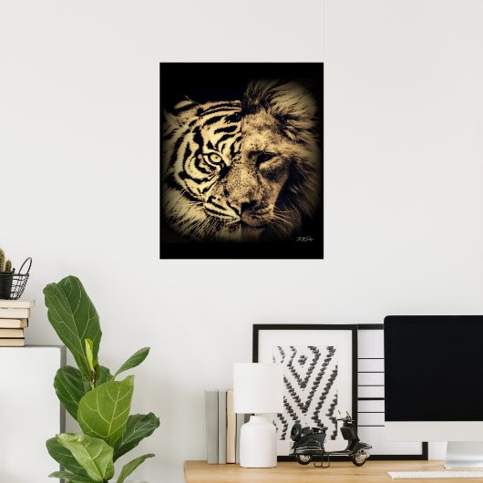 Lion Tiger 2in1 Poster (Heimbüro)