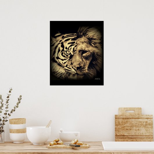 Lion Tiger 2in1 Poster (Küche)