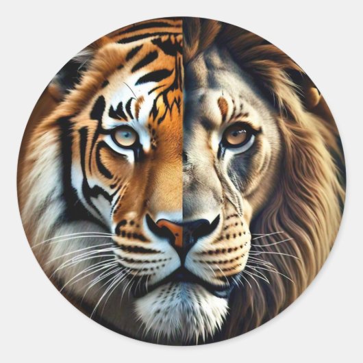 Lion & Tiger Digi Sticker (Vorderseite)