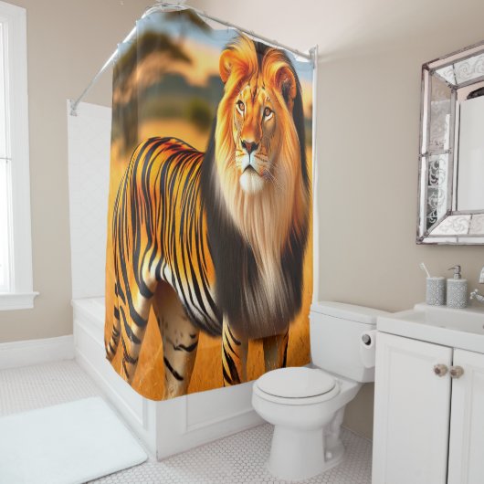 Lion Tiger Duschvorhang (Beispiel)
