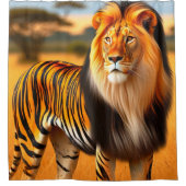 Lion Tiger Duschvorhang (Vorderseite)