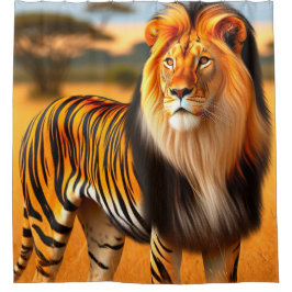 Lion Tiger Duschvorhang