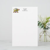 Lion Tower Lilie Wappen Emblem C Briefpapier (Stehend Vorderseite)