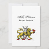 Lion Tower Lilie Wappen Emblem C Einladung (Vorderseite)