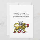 Lion Tower Lilie Wappen Emblem C Einladung (Vorderseite)