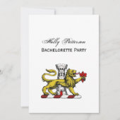 Lion Tower Lilie Wappen Emblem C Einladung (Vorderseite)