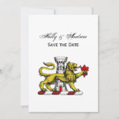 Lion Tower Lilie Wappen Emblem C Einladung (Vorderseite)