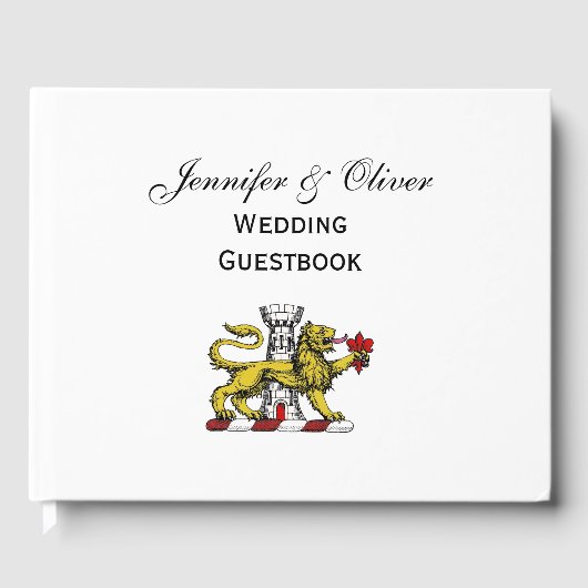 Lion Tower Lilie Wappen Emblem C Gästebuch (Vorderseite)