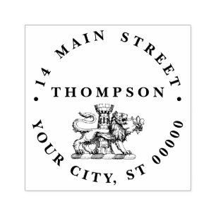 Lion Tower Lilie Wappen Emblem C Gummistempel