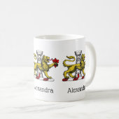 Lion Tower Lilie Wappen Emblem C Kaffeetasse (VorderseiteRechts)