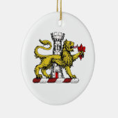 Lion Tower Lilie Wappen Emblem C Keramikornament (Rechts)